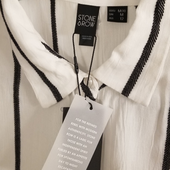 NWT Ladies Stone Row "Cheap Frillz Top" Size M/8 - Picture 4 of 7